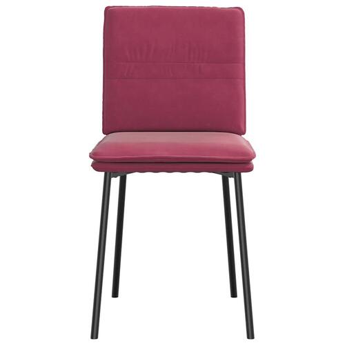 Spisebordsstole 4 stk. velour vinrød