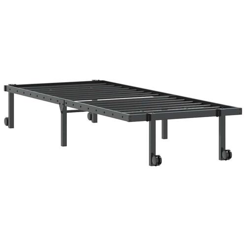 Sengeramme uden madras foldbare 75x190 cm stål sort