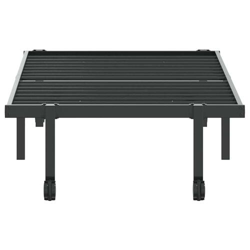 Sengeramme uden madras foldbare 75x190 cm stål sort