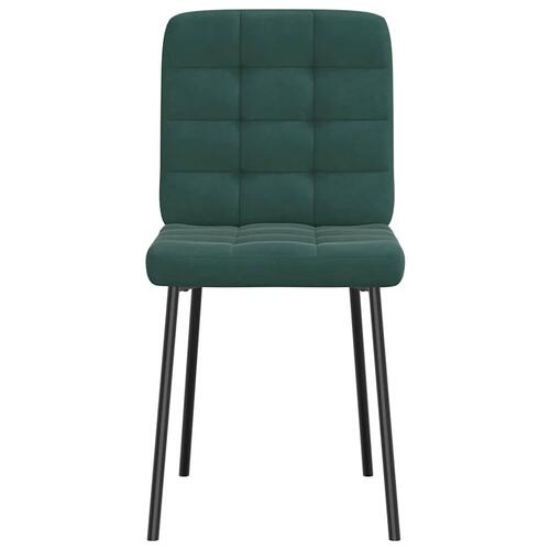 Spisebordsstole 6 stk. velour mørkegrøn