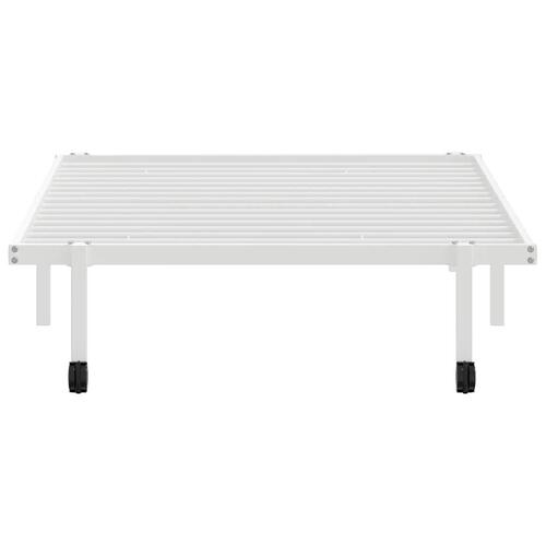 Sengeramme uden madras foldbare 100x200 cm stål hvid