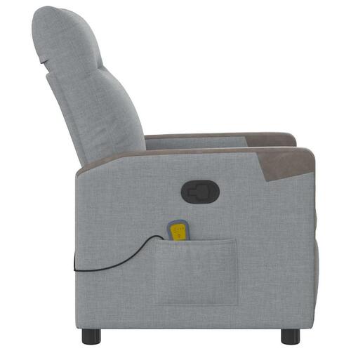 Massagestol stof lysegrå