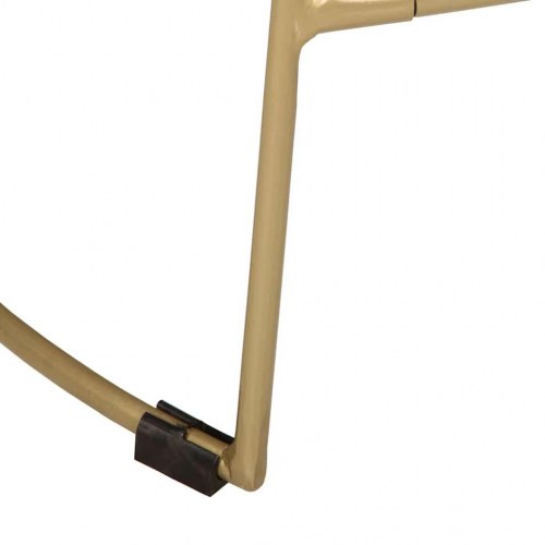 Barstole sæt - 2 stk. i massivt mangotræ med metalben, 49×43×79 cm - brun