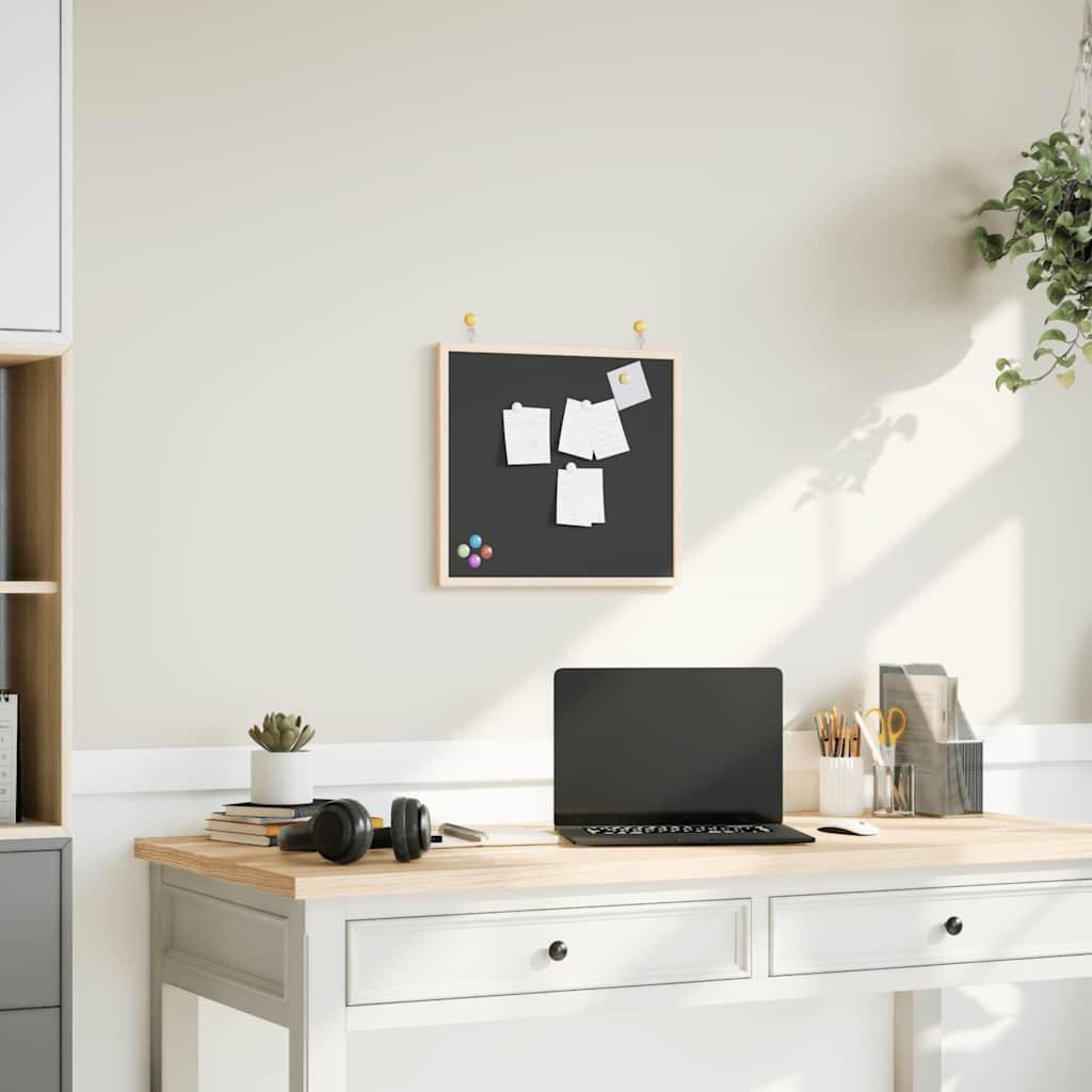 vidaXL kridttavle med ramme af massivt fyrretræ 40x40 cm sort