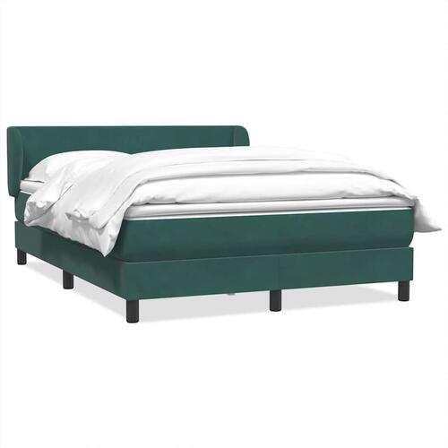 Kontinentalseng med madras 140x210 cm fløjl mørkegrøn