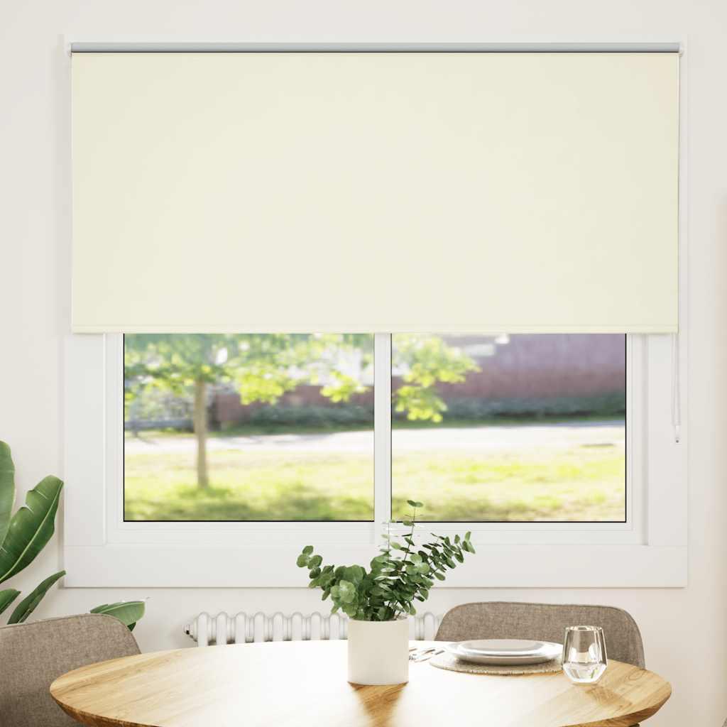 Rullegardin mørklægning 165×130 cm - råhvid, polyester billede