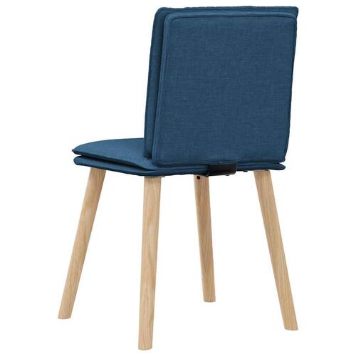 Spisebordsstole 6 stk. stof blå