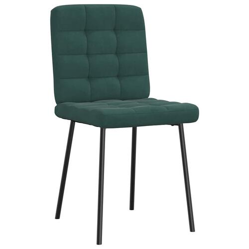 Spisebordsstole 4 stk. velour mørkegrøn