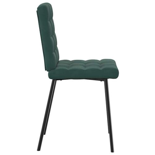 Spisebordsstole 4 stk. velour mørkegrøn