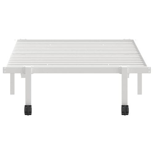 Sengeramme uden madras foldbare 90x190 cm stål hvid