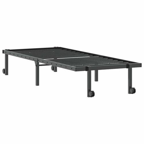 Sengeramme uden madras foldbare 80x200 cm stål sort
