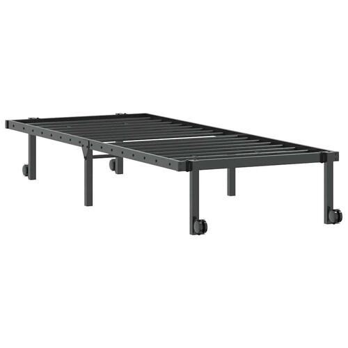 Sengeramme uden madras foldbare 80x200 cm stål sort