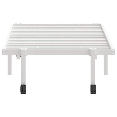 Sengeramme uden madras foldbare 75x190 cm stål hvid