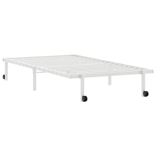 Sengeramme uden madras foldbare 107x203 cm stål hvid