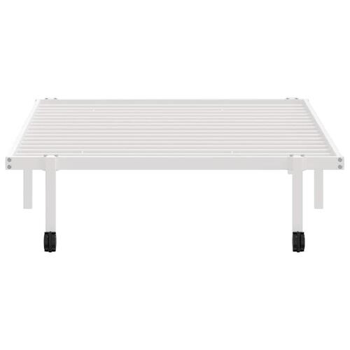 Sengeramme uden madras foldbare 107x203 cm stål hvid