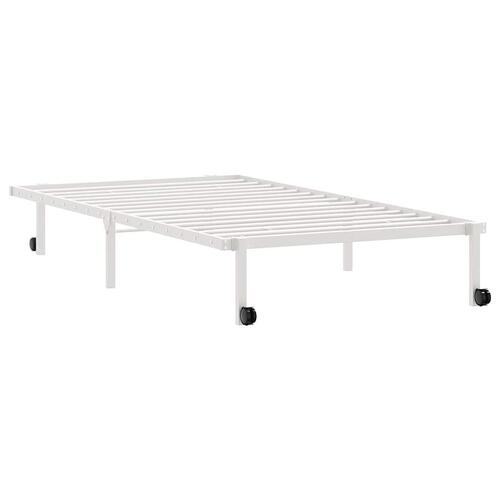 Sengeramme uden madras foldbare 107x203 cm stål hvid