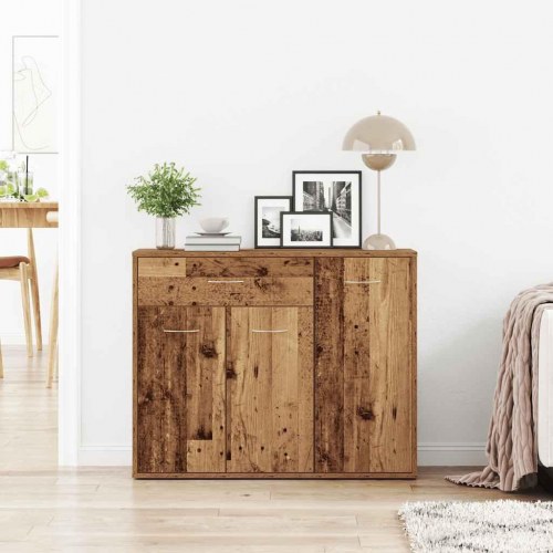 Skænk 88×30×70 cm i konstrueret træ - gammelt træ-look