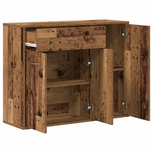 Skænk 88×30×70 cm i konstrueret træ - gammelt træ-look