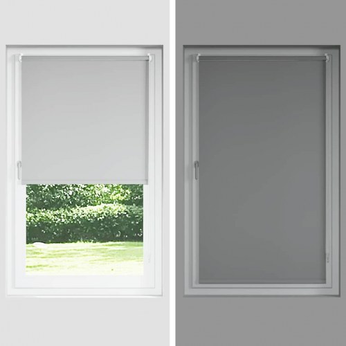 Rullegardin mørklægning 115×150 cm - råhvid, polyester