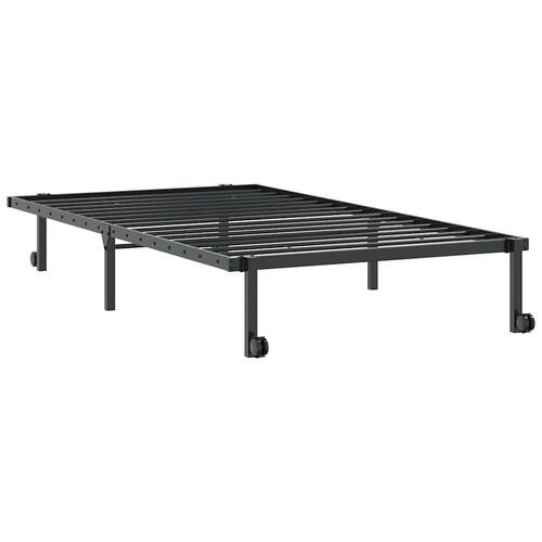 Sengeramme uden madras foldbare 100x190 cm stål sort