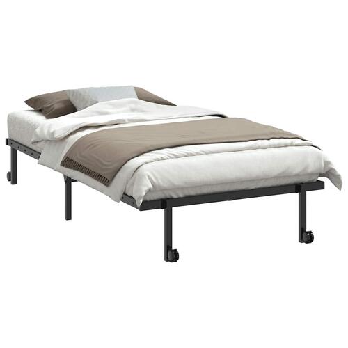 Sengeramme uden madras foldbare 107x203 cm stål sort
