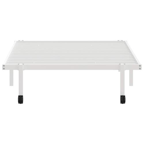 Sengeramme uden madras foldbare 100x190 cm stål hvid