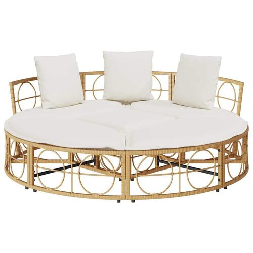 Udendørs loungeseng uden tag polyrattan