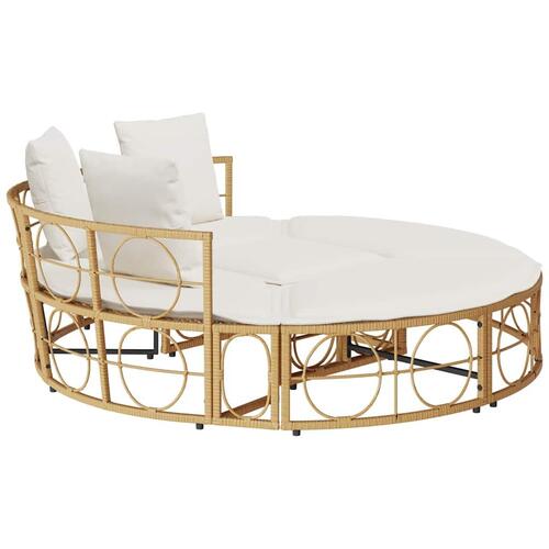Udendørs loungeseng uden tag polyrattan