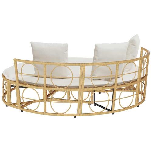 Udendørs loungeseng uden tag polyrattan