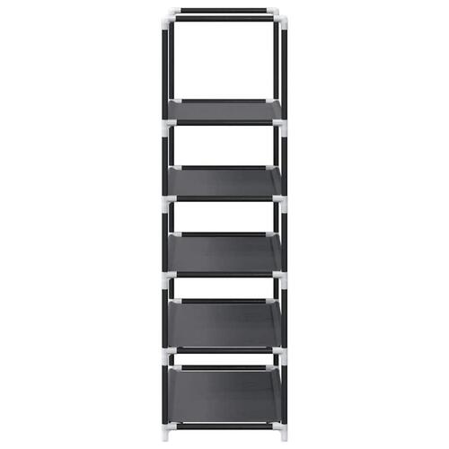 Skostativ 5-etagers 44x28x94 cm ikke-vævet stof sort