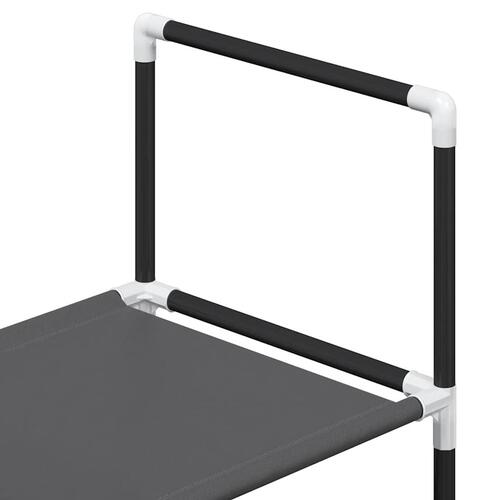 Skostativ 5-etagers 44x28x94 cm ikke-vævet stof sort