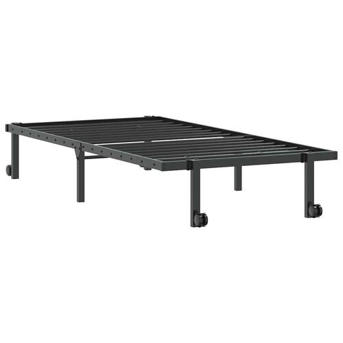 Sengeramme uden madras foldbare 90x190 cm stål sort