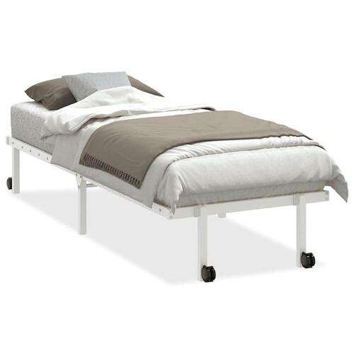 Sengeramme uden madras foldbare 80x200 cm stål hvid