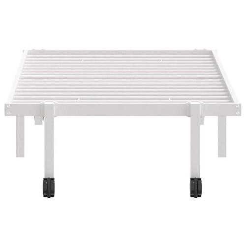 Sengeramme uden madras foldbare 80x200 cm stål hvid