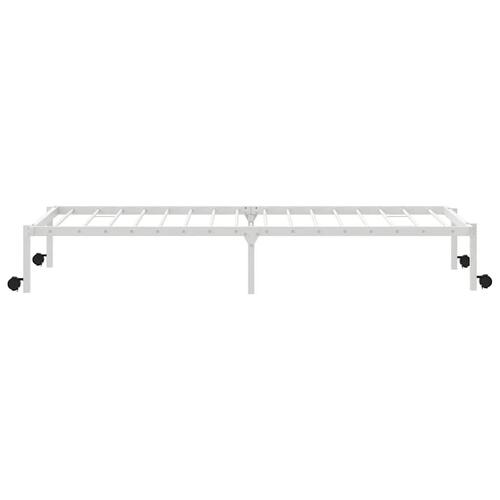 Sengeramme uden madras foldbare 80x200 cm stål hvid