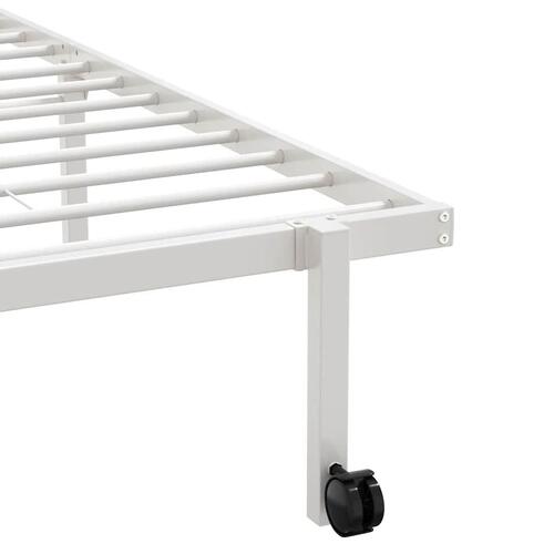 Sengeramme uden madras foldbare 80x200 cm stål hvid