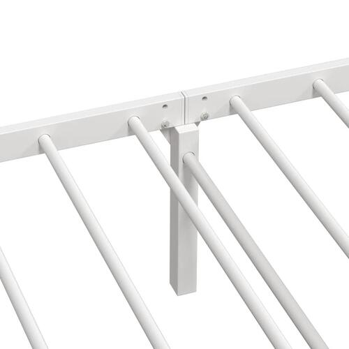 Sengeramme uden madras foldbare 80x200 cm stål hvid