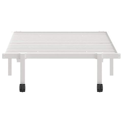 Sengeramme uden madras foldbare 90x200 cm stål hvid