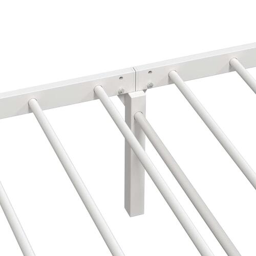 Sengeramme uden madras foldbare 90x200 cm stål hvid