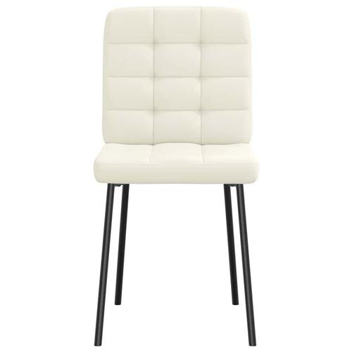 Spisebordsstole 4 stk. velour cremefarvet