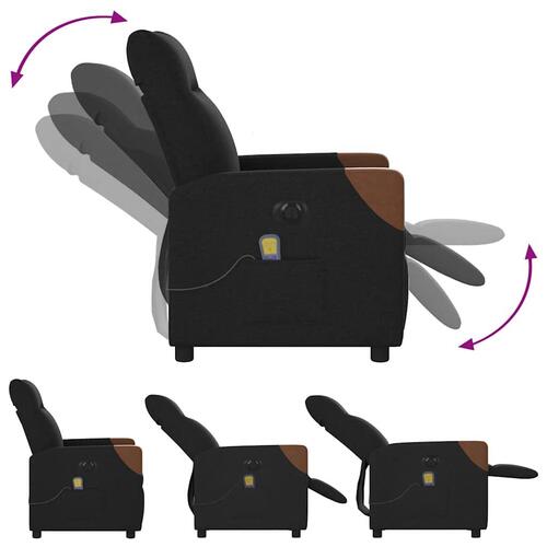 Eldrevet massagestol stof sort
