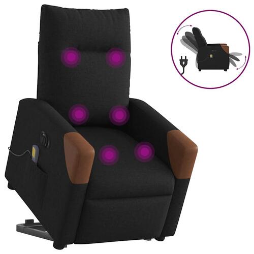 Elektrisk massagestol med løftefunktion stof sort