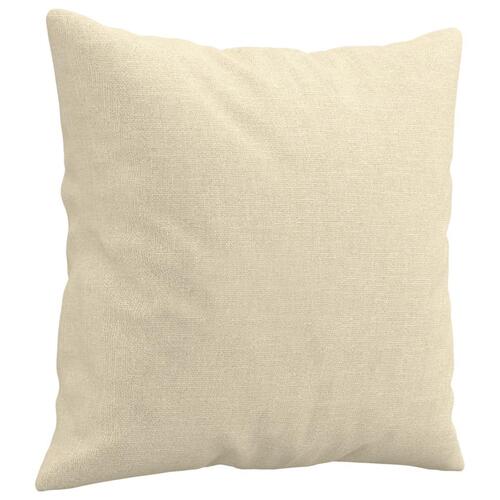 2 personers sofa med puder stof cremefarvet