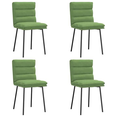 Spisebordsstole 4 stk. velour lysegrøn