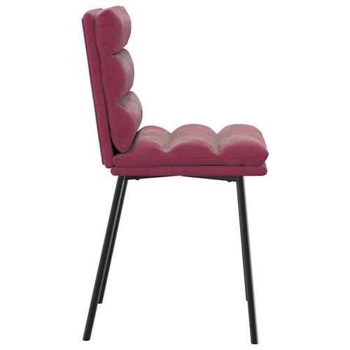 Spisebordsstole 4 stk. velour vinrød