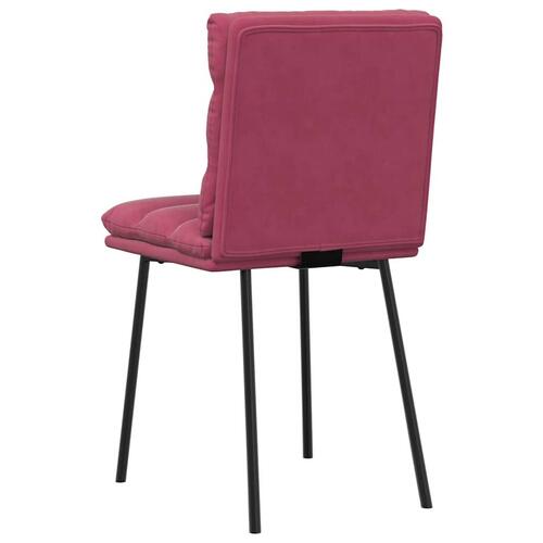 Spisebordsstole 4 stk. velour vinrød