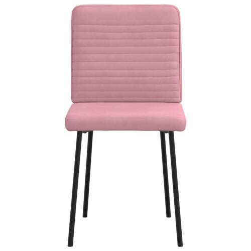 Spisebordsstole 4 stk. velour lyserød