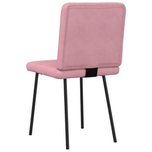 Spisebordsstole 4 stk. velour lyserød