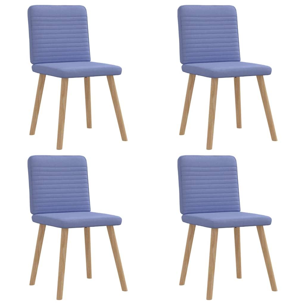 Spisebordsstole 4 stk. Jeans blåt stof