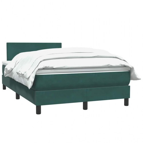 Kontinentalseng med madras 120x210 cm fløjl mørkegrøn
